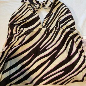 JESSICA SIMPSON MATERNITY ANIMAL PRINT  ONE PC BATHSUIT SIZE LARGE NWT